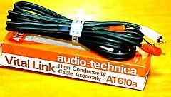 Audio Technica AT610A 4172 RCA Phono cable 