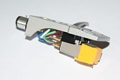 Audio Technica AT91/E elliptical 3203 MM-cartridge + SME headhell silver.