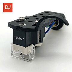 Jico J44A7/DJ Impr. 78015 High-output MM DJ-cartridge on  Black Headshell